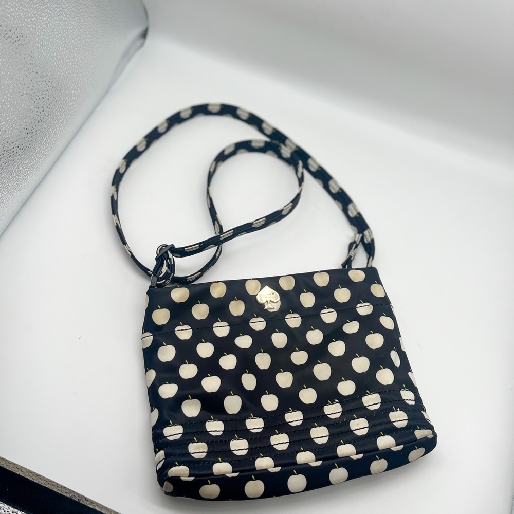 kate spade Crossbody Black and White Polka Dot Nylon Bag - Picture 5 of 6